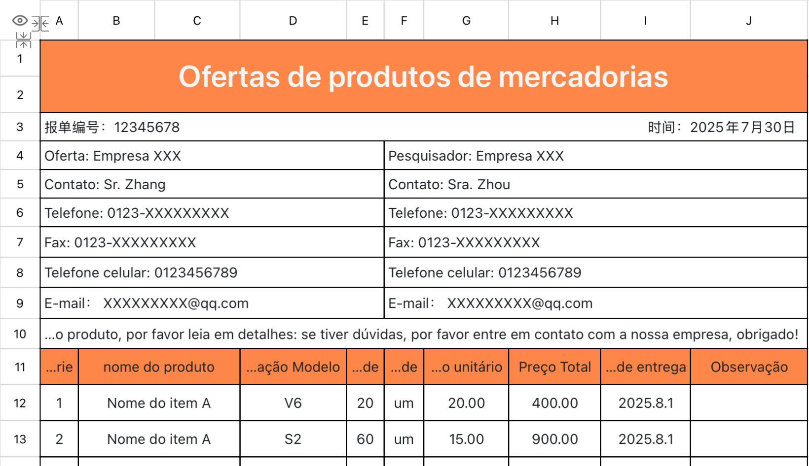 Ofertas de produtos de mercadorias